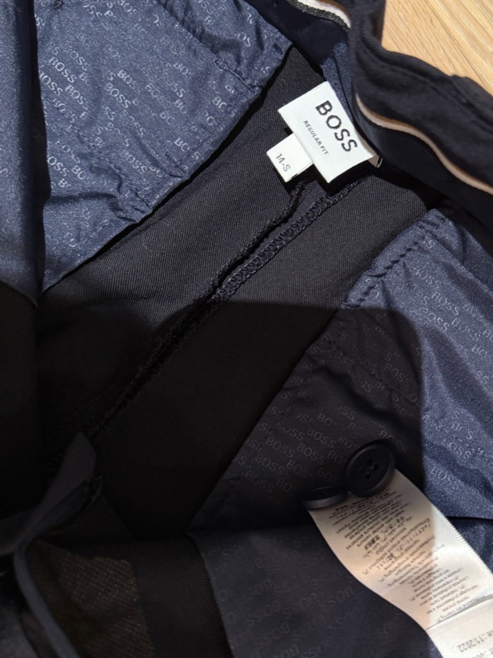 BOSS boys Navy slacks Dress Pants - Picture 6 of 6